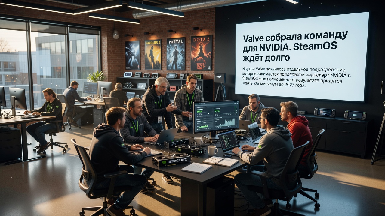 Valve собрала команду для NVIDIA. SteamOS ждёт долго